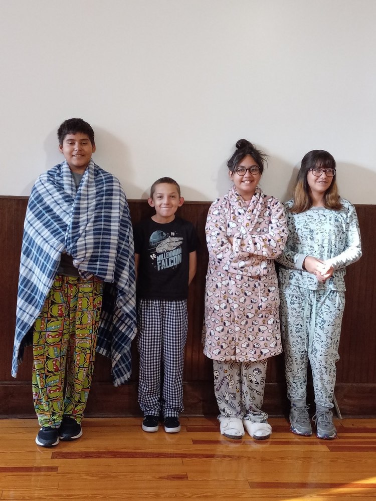 4th & 5th grade enjoying a lazy pajama day. 