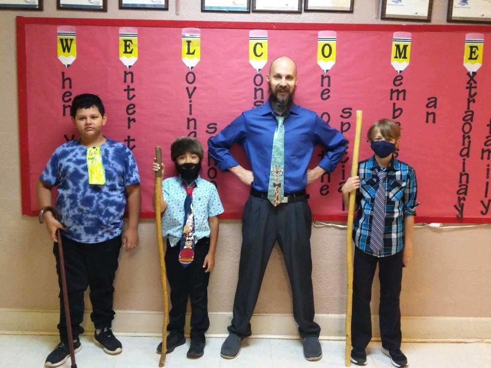 Mr. G and his mini  mes crew. 