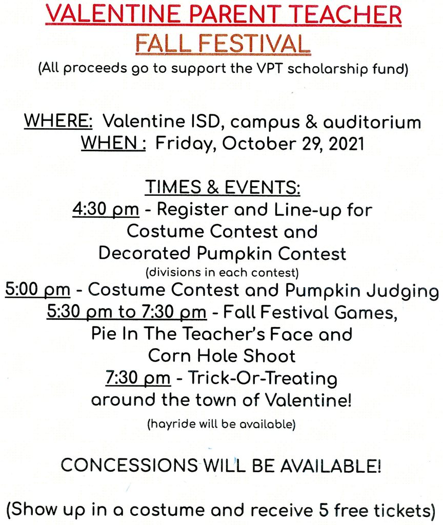 VPT Fall Festival October 29, 2021