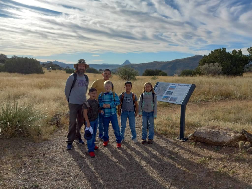 Mr. Nat's class get a desert hike at the Chihuahuan Desert Institute.